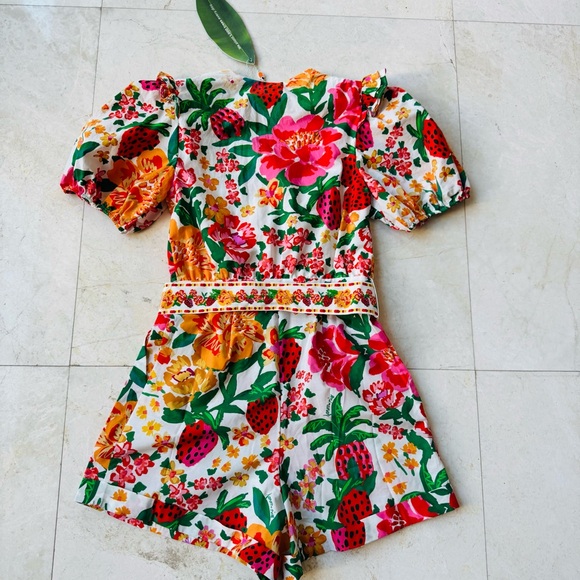 FARM Rio Floral Jumpsuit in Pink and Green - Picture 12 of 15